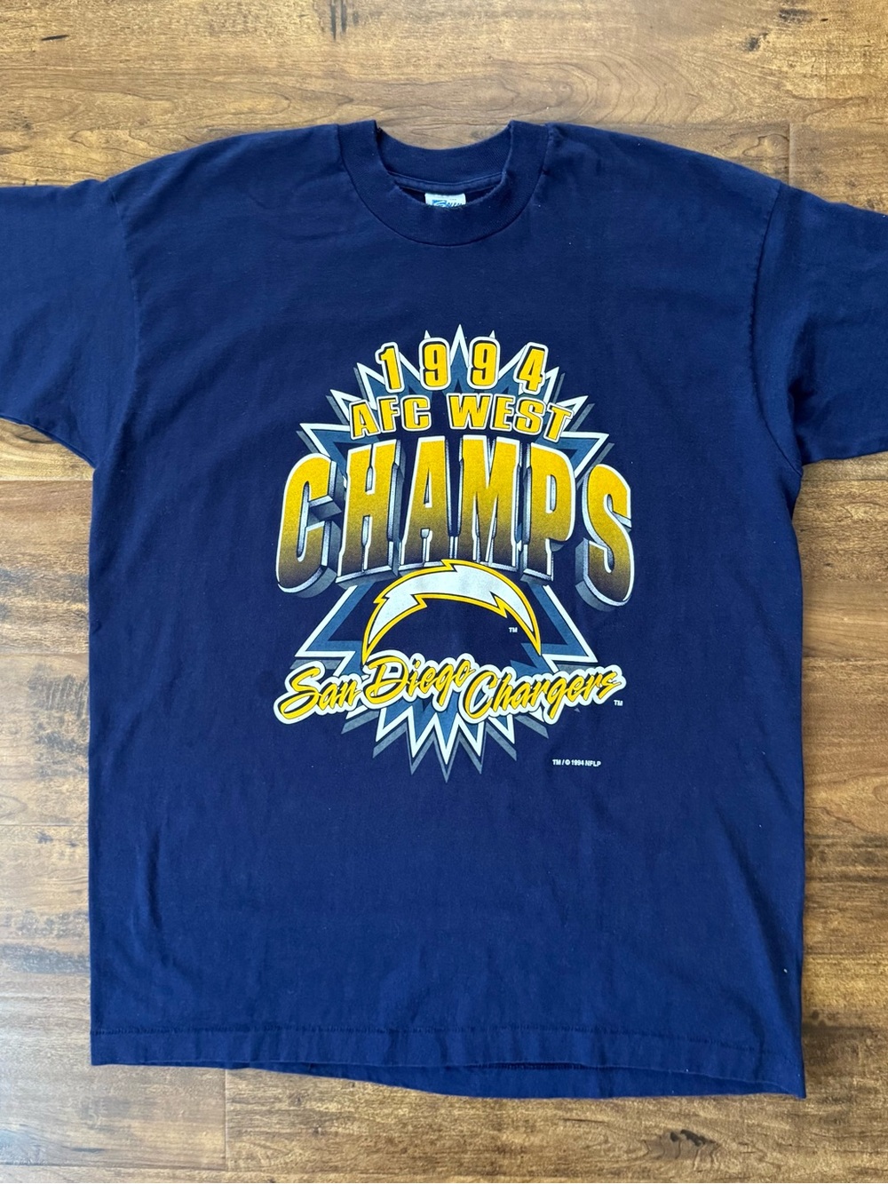 Salem Sportswear San Diego Chargers 1994 AFC West Champs NFL Shirt Size XL